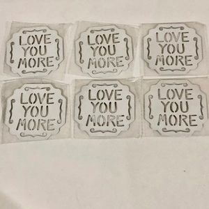 MAGNETS / SIX WHITE METAL LOVE SIGNS